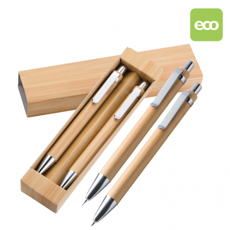 Set stylos en bois personnalisés | ECO SET